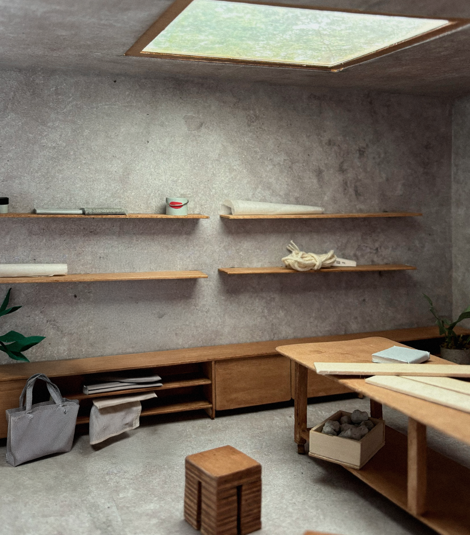 Maquette ambiance garage